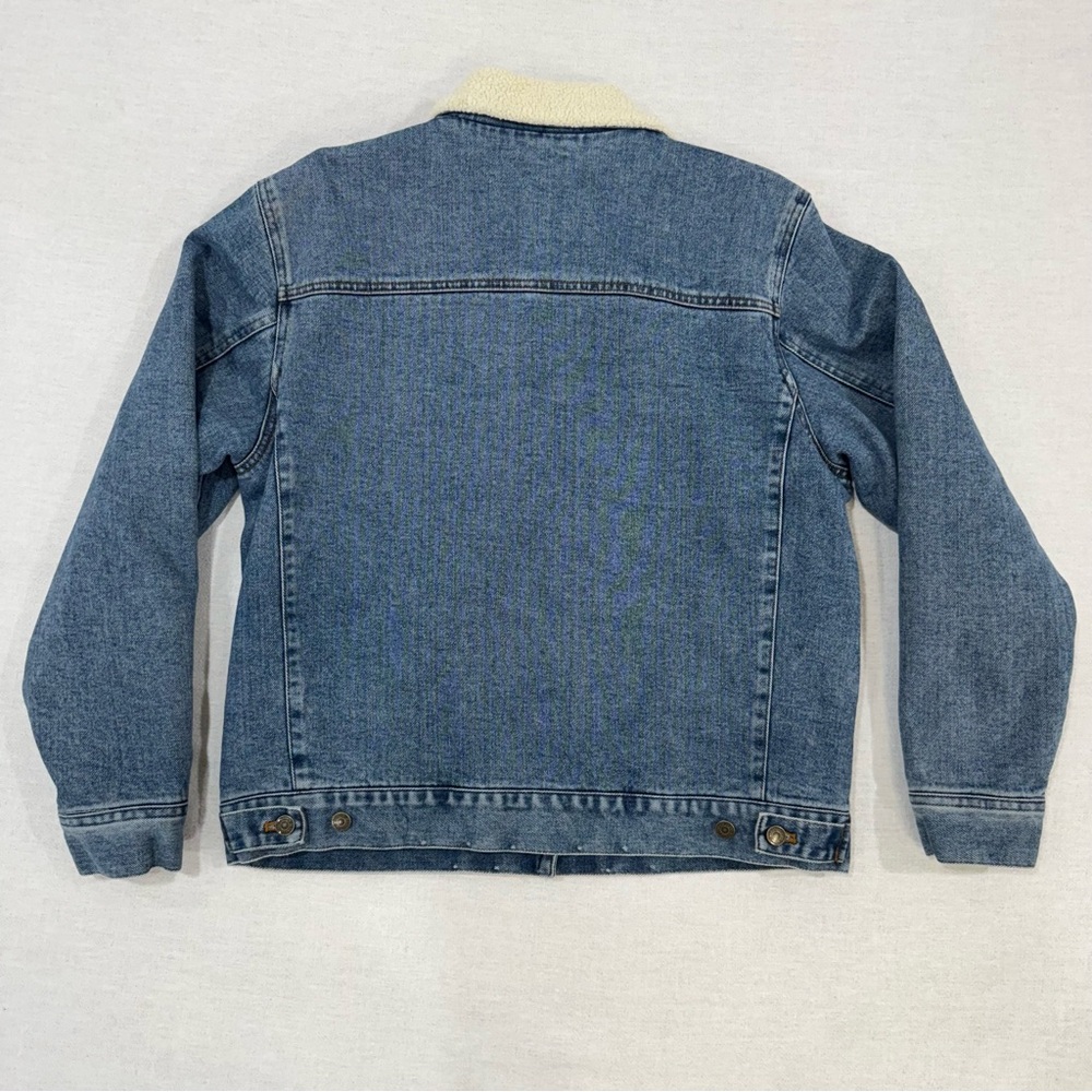 Ralph Lauren Equestrian Denim Jacket Women’s Medium Sherpa Collar - Picture 2 of 11